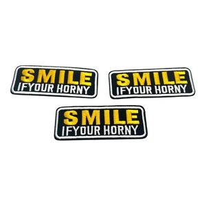 Funny Saying Iron On Patch 3pcs Embroidered - Black/Yellow/White